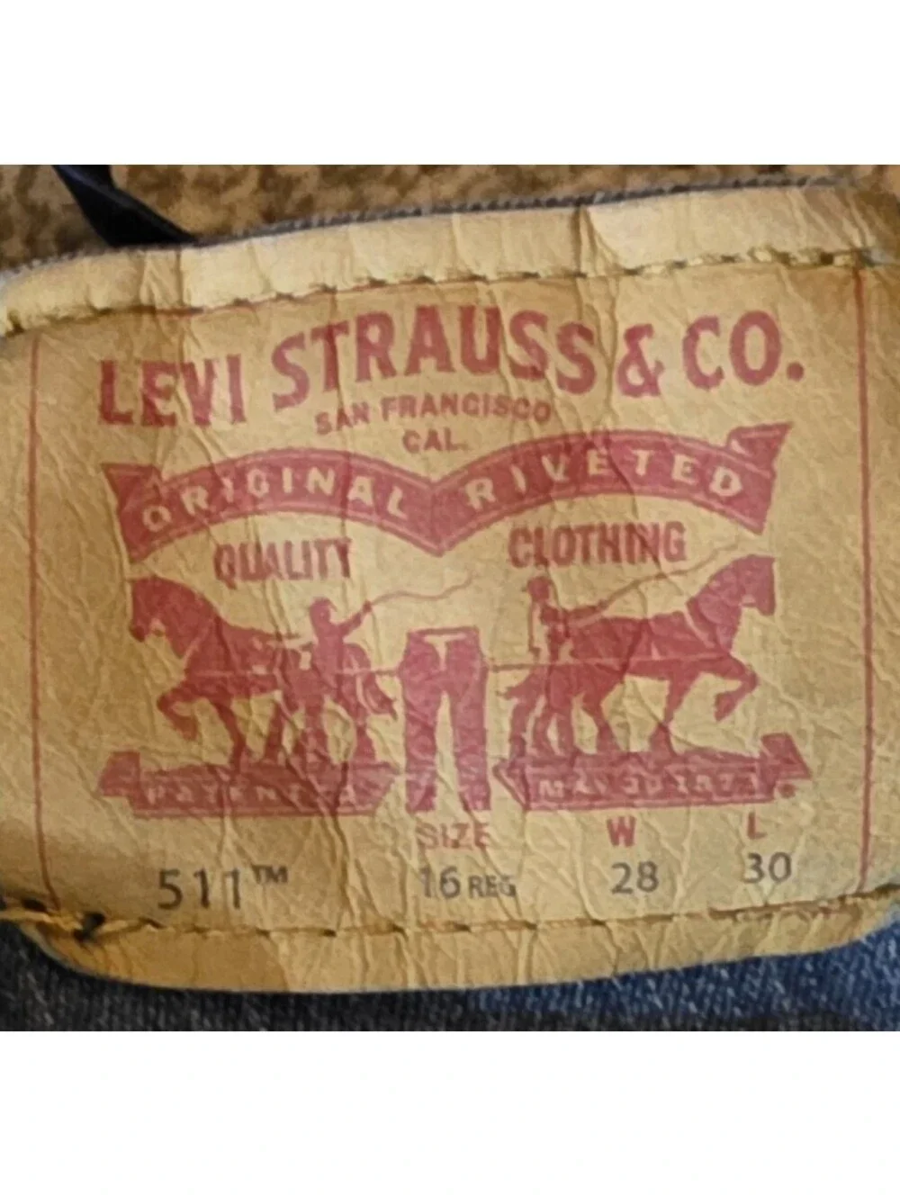Levi Strauss & Co. Boys Size 16 Reg 28W 30L